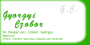 gyorgyi czobor business card